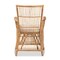 Baxton Studio Rose Modern Bohemian White Fabric Upholstered and Natural Brown Rattan Armchair 203-12634 - alternate 2